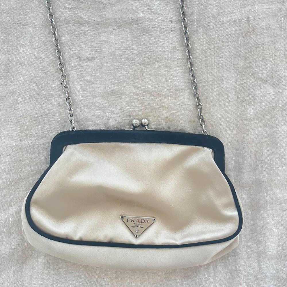 Vintage Satin Prada Clutch